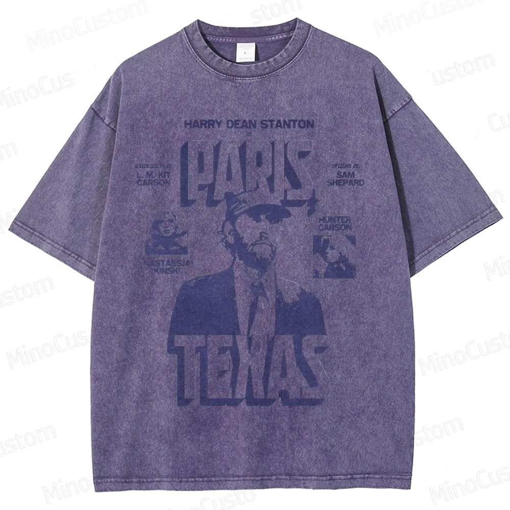 Vintage Washed Paris, Texas Graphic T - shirt
