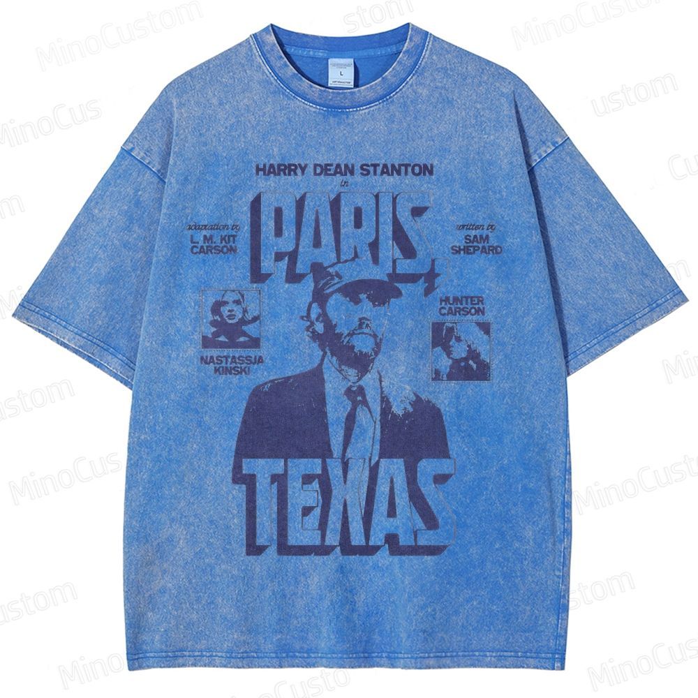 Vintage Washed Paris, Texas Graphic T - shirt