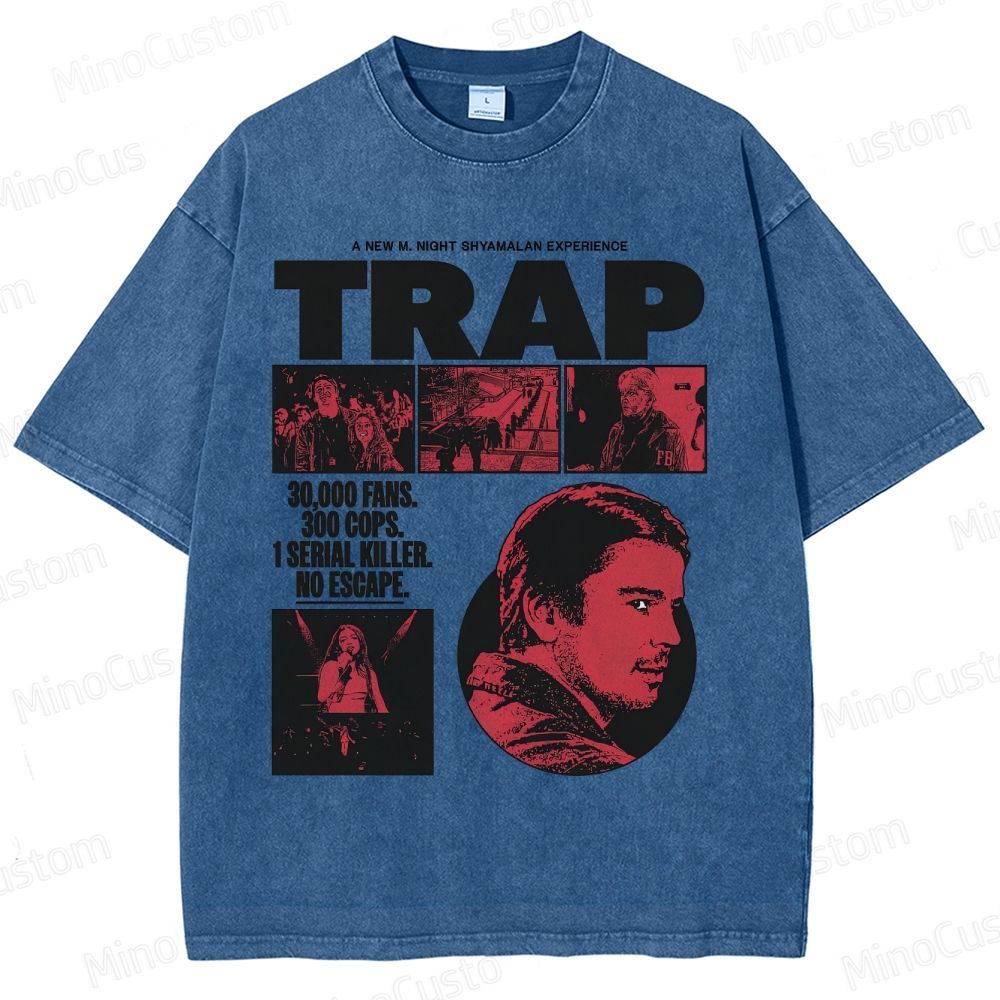 Vintage Washed Trap Graphic T - shirt