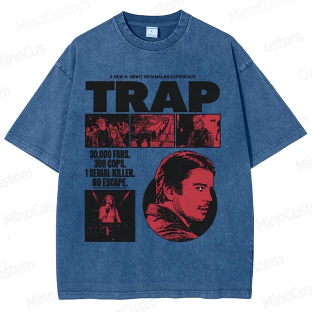 Vintage Washed Trap Graphic T - shirt