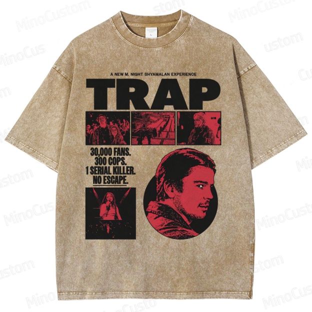 Vintage Washed Trap Graphic T - shirt