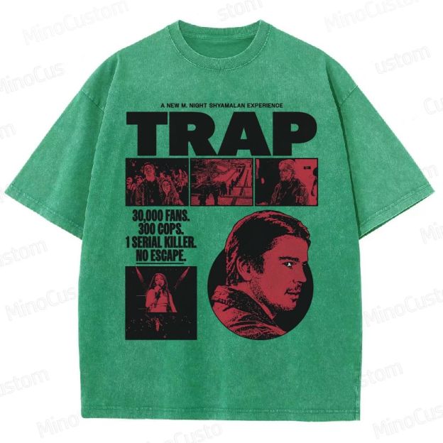Vintage Washed Trap Graphic T - shirt