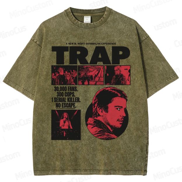 Vintage Washed Trap Graphic T - shirt