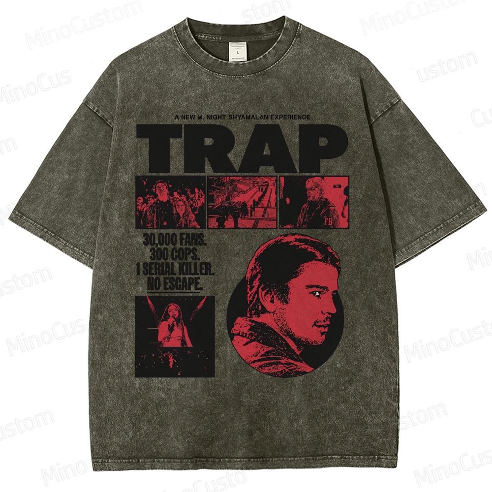 Vintage Washed Trap Graphic T - shirt