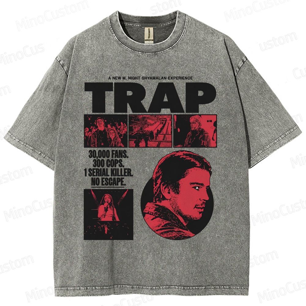 Vintage Washed Trap Graphic T - shirt
