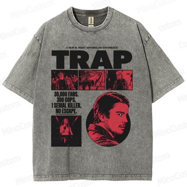Vintage Washed Trap Graphic T - shirt