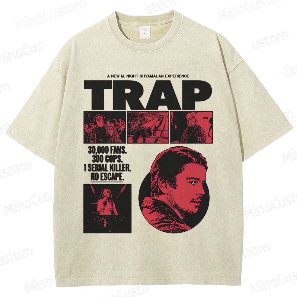 Vintage Washed Trap Graphic T - shirt