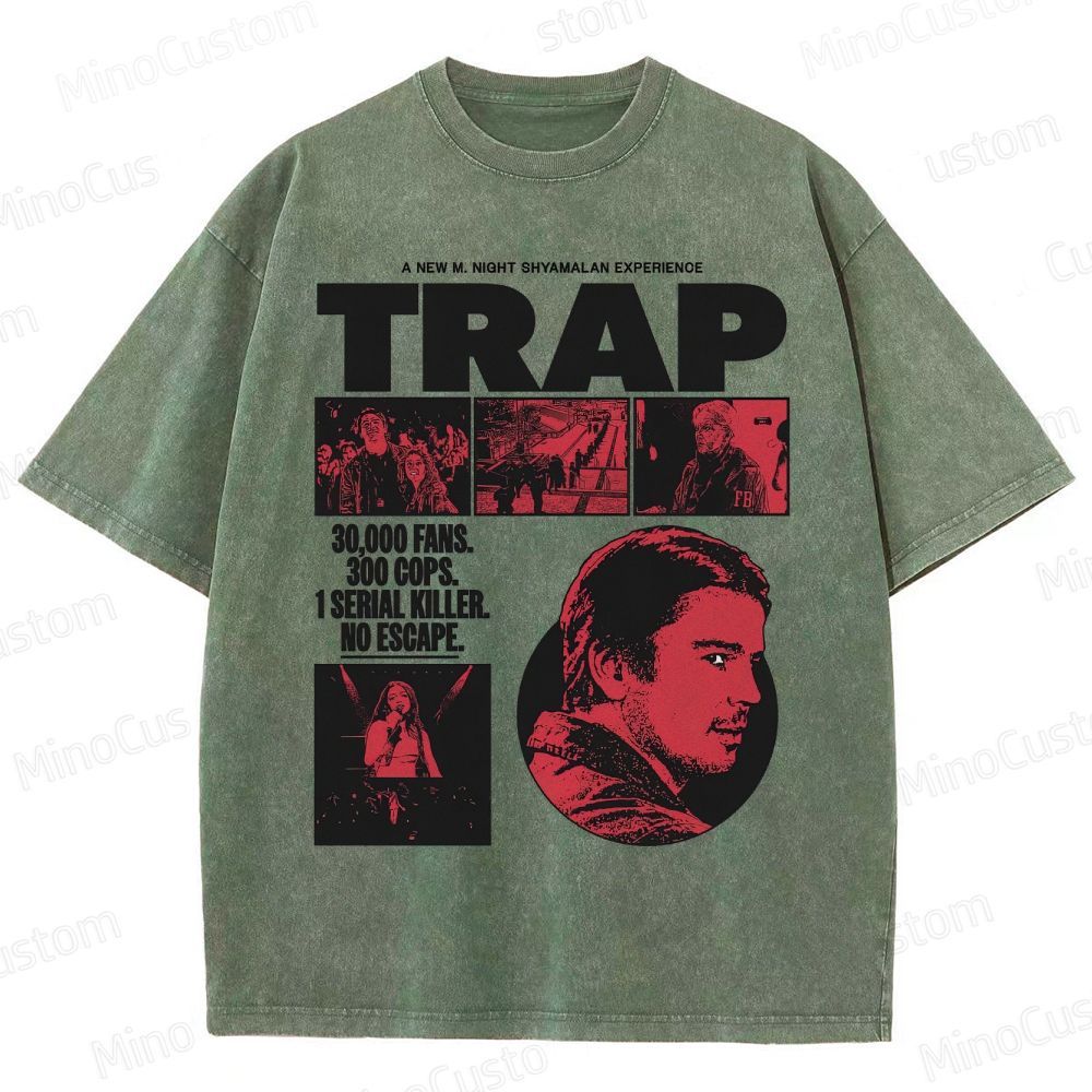 Vintage Washed Trap Graphic T - shirt