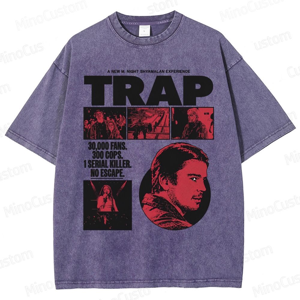 Vintage Washed Trap Graphic T - shirt