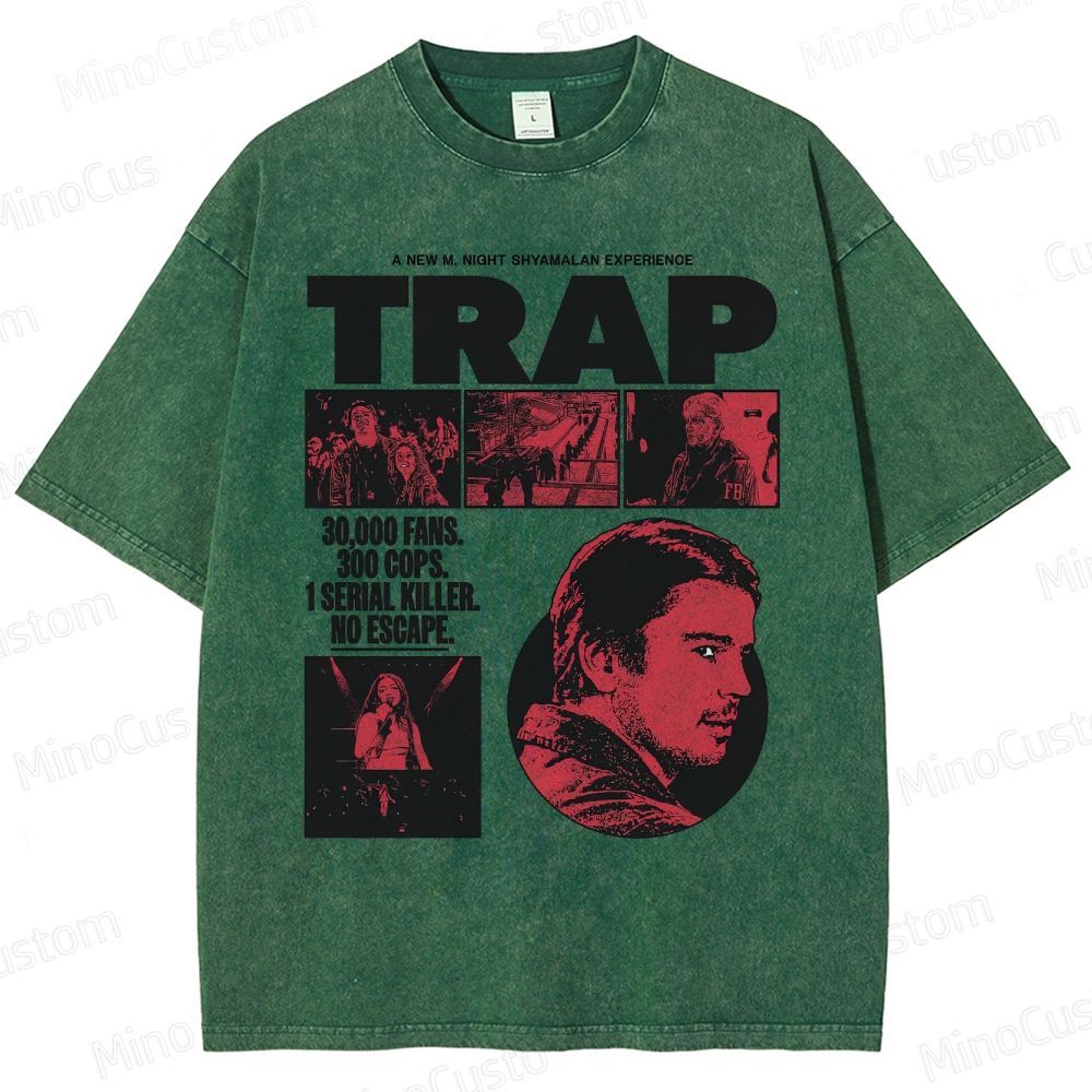 Vintage Washed Trap Graphic T - shirt