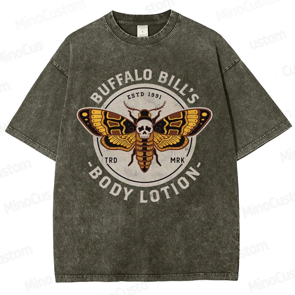 Vintage Washed The Silence of the Lambs Buffalo Bill's Body Lotion Graphic T - shirt