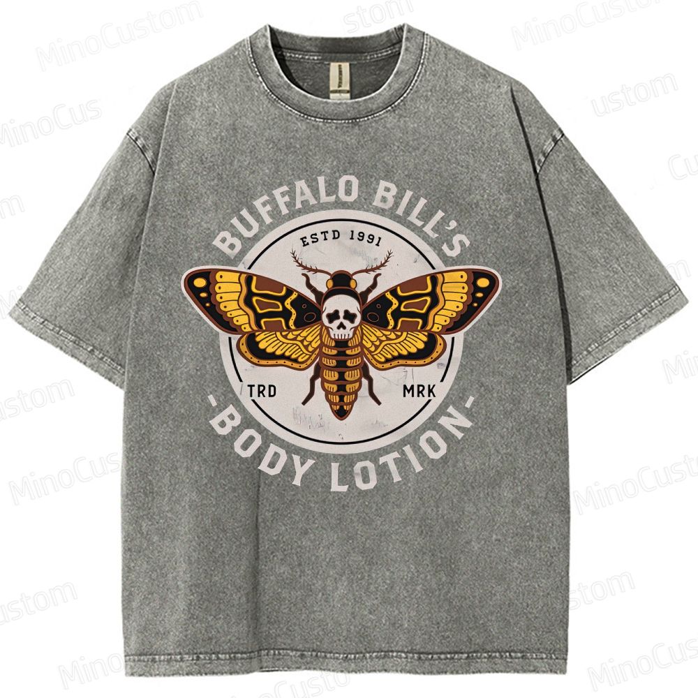 Vintage Washed The Silence of the Lambs Buffalo Bill's Body Lotion Graphic T - shirt