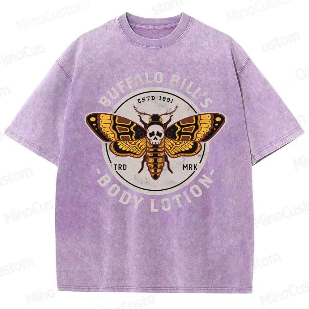 Vintage Washed The Silence of the Lambs Buffalo Bill's Body Lotion Graphic T - shirt