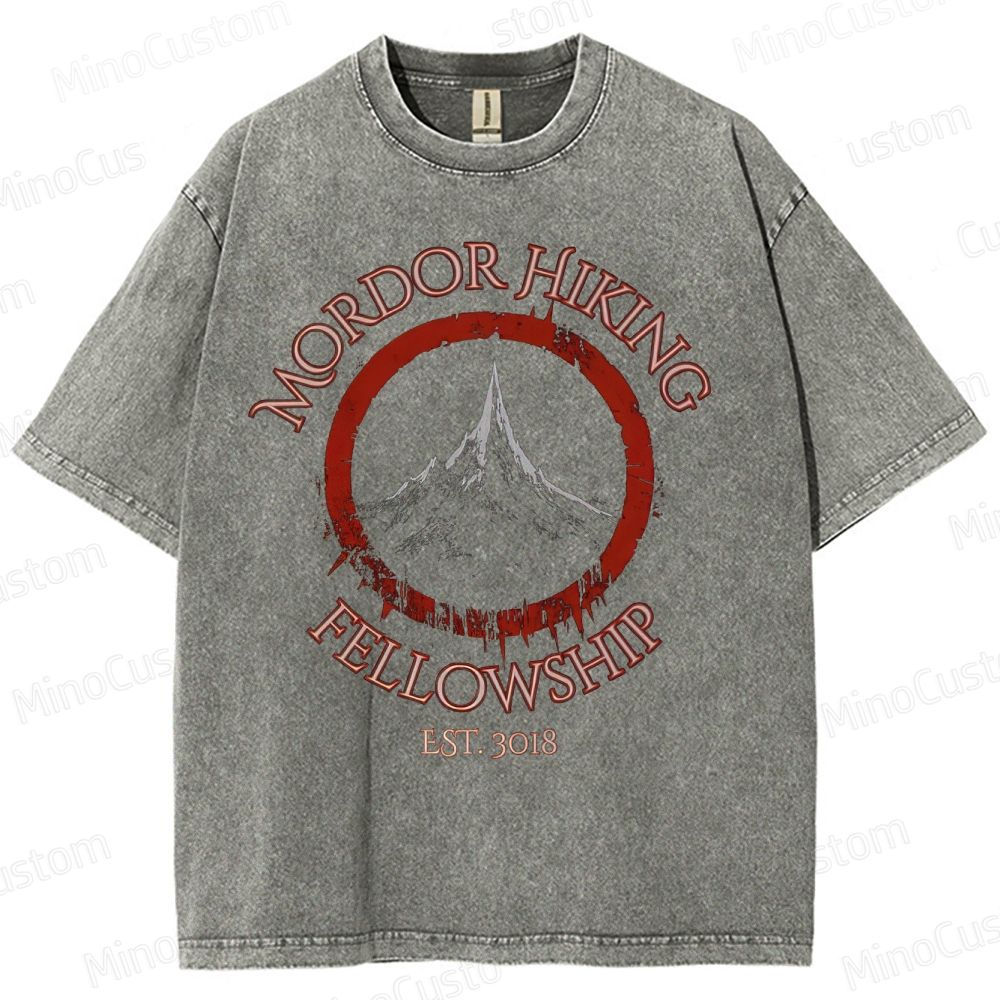 Vintage Washed Lord of the Rings "Mordor Hiking Fellowship" Graphic T - shirt