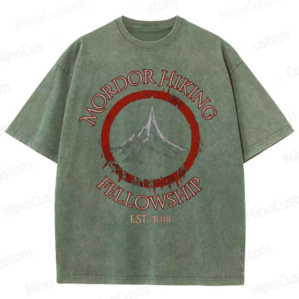 Vintage Washed Lord of the Rings "Mordor Hiking Fellowship" Graphic T - shirt