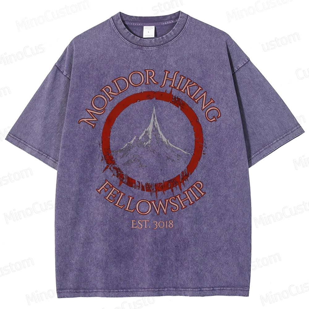 Vintage Washed Lord of the Rings "Mordor Hiking Fellowship" Graphic T - shirt