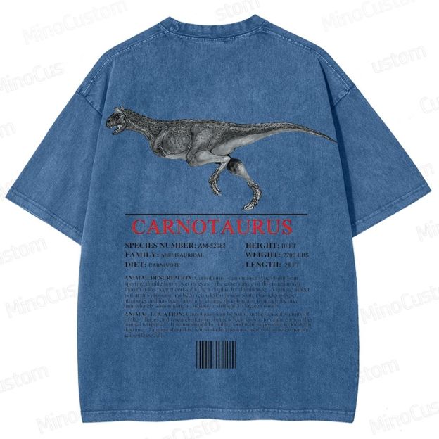 Vintage Washed Jurassic Park Carnotaurus Graphic T-shirt