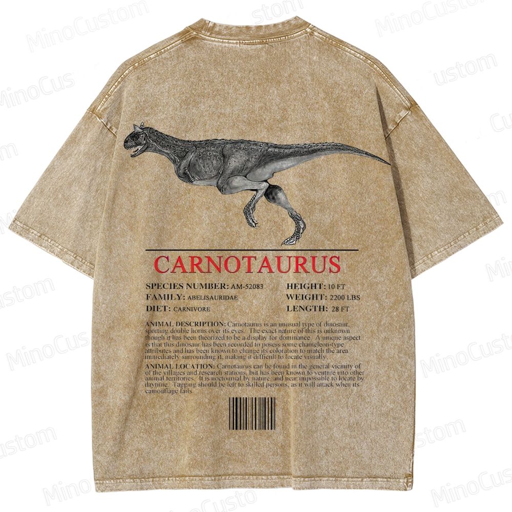 Vintage Washed Jurassic Park Carnotaurus Graphic T-shirt