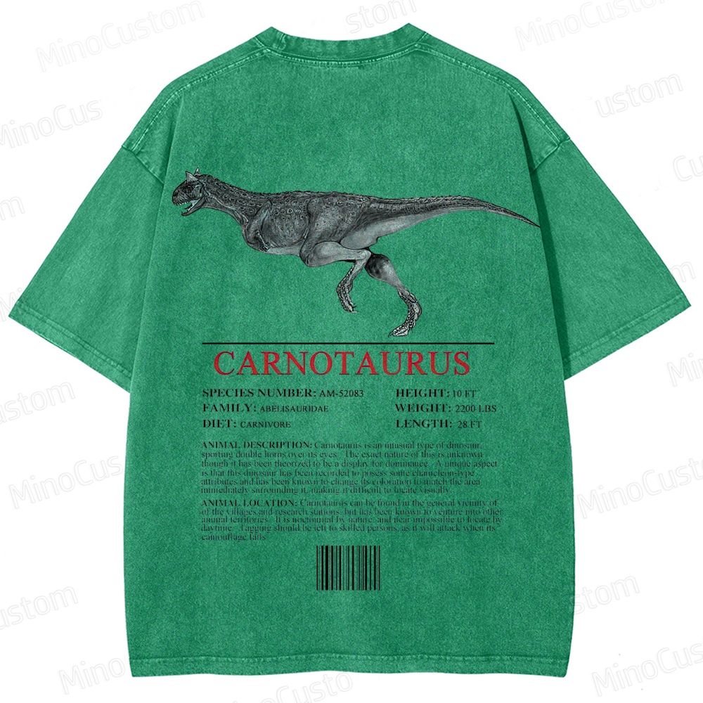 Vintage Washed Jurassic Park Carnotaurus Graphic T-shirt