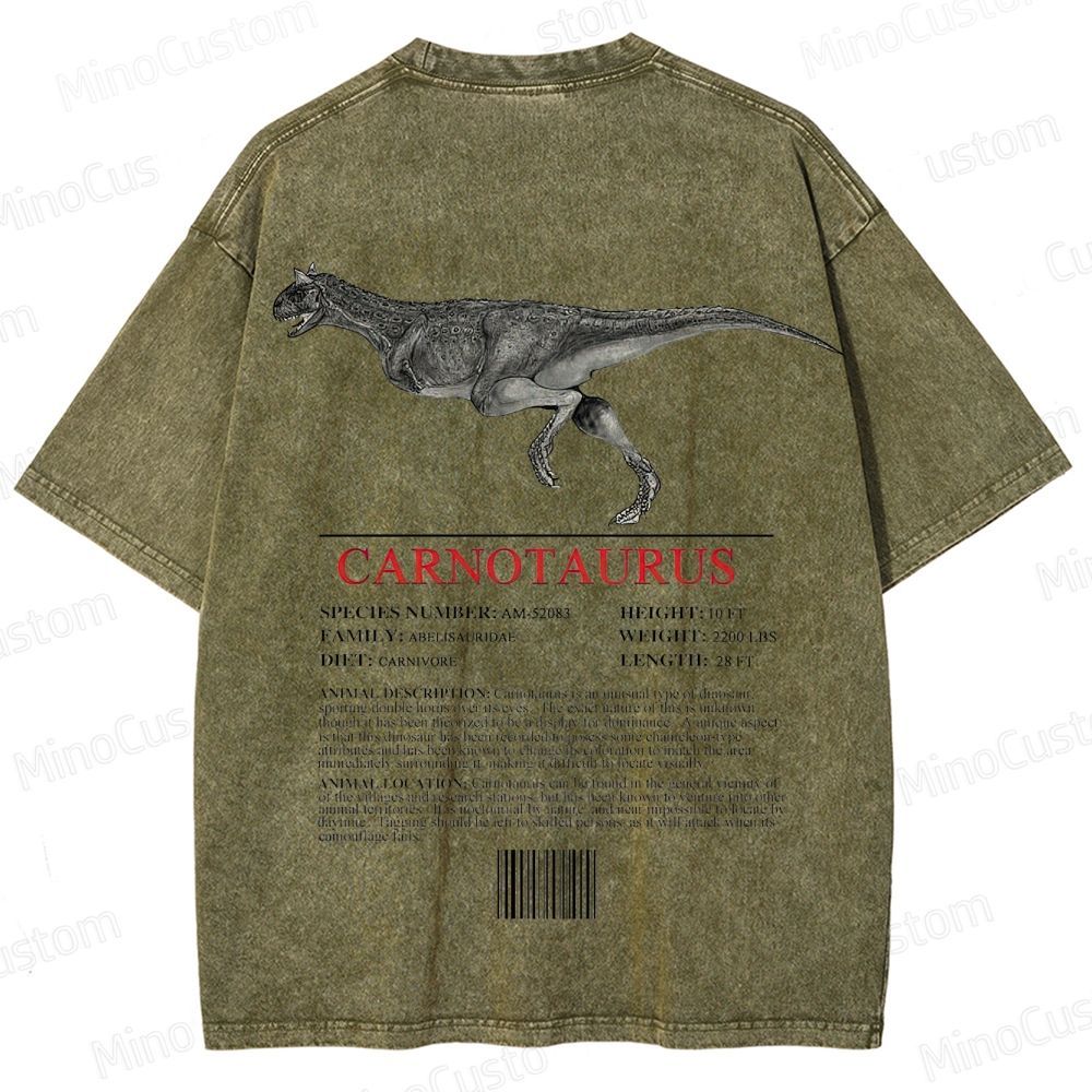 Vintage Washed Jurassic Park Carnotaurus Graphic T-shirt