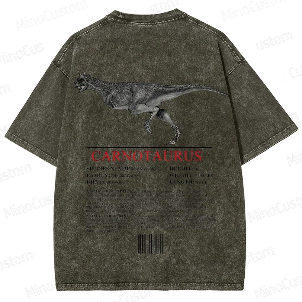 Vintage Washed Jurassic Park Carnotaurus Graphic T-shirt