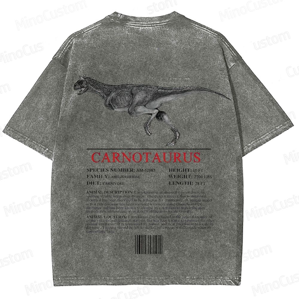 Vintage Washed Jurassic Park Carnotaurus Graphic T-shirt