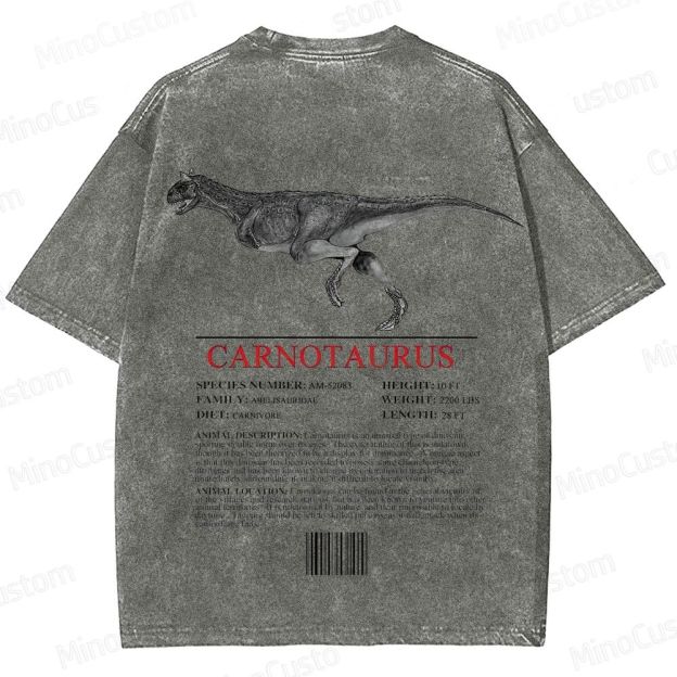 Vintage Washed Jurassic Park Carnotaurus Graphic T-shirt