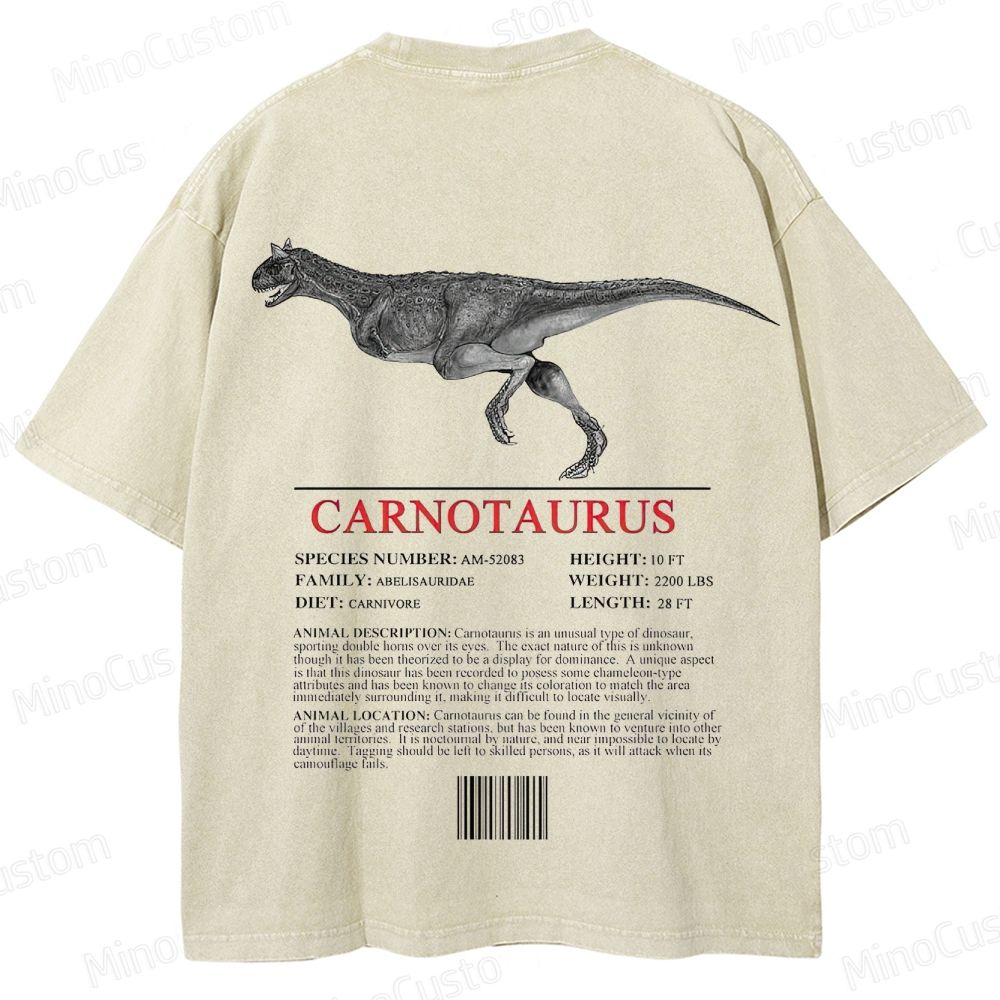 Vintage Washed Jurassic Park Carnotaurus Graphic T-shirt