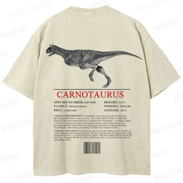 Vintage Washed Jurassic Park Carnotaurus Graphic T-shirt
