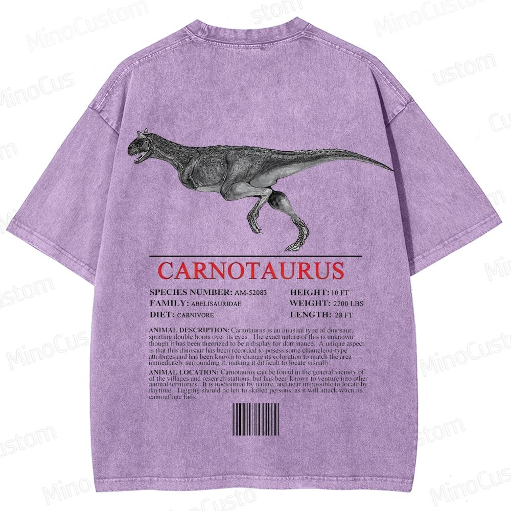 Vintage Washed Jurassic Park Carnotaurus Graphic T-shirt