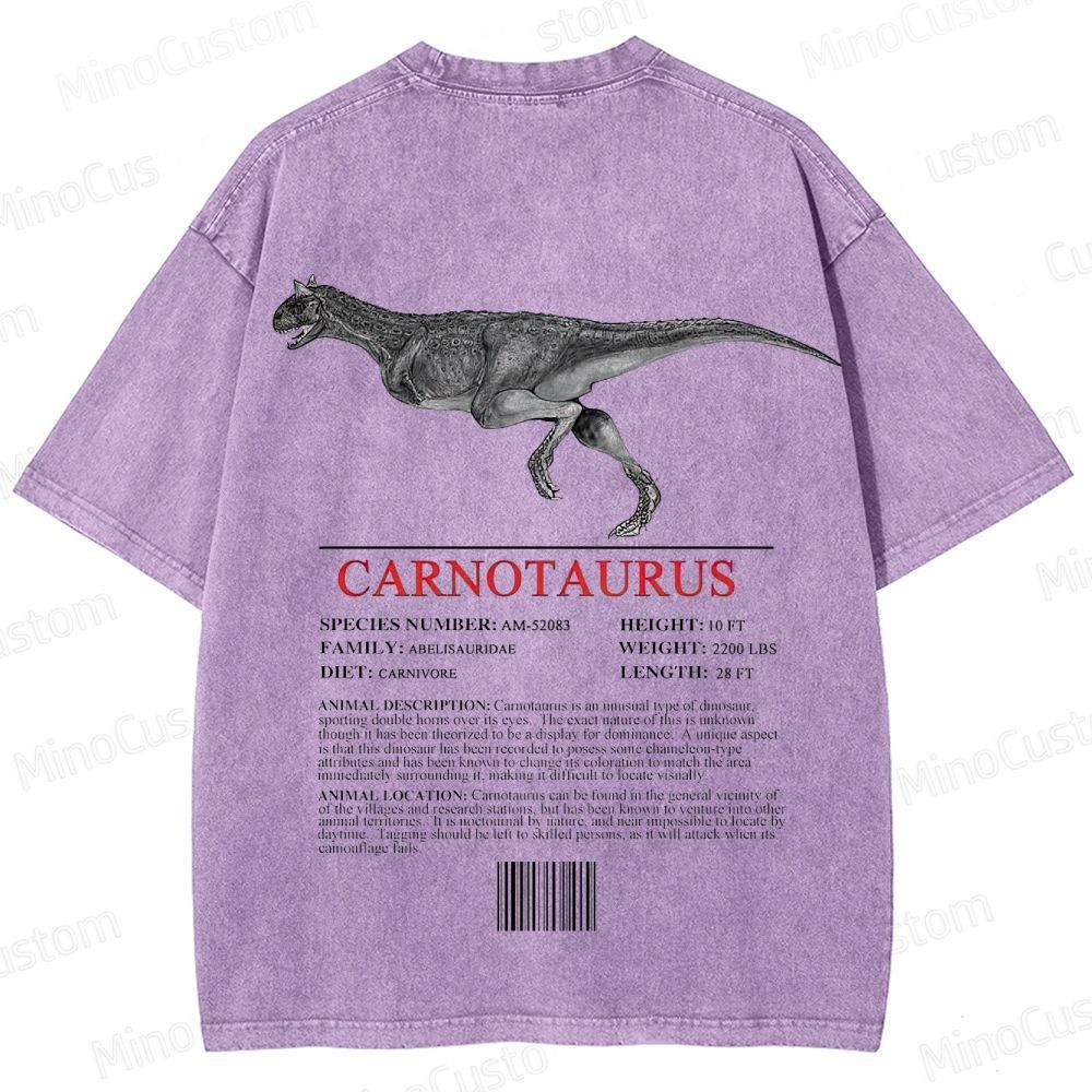 Vintage Washed Jurassic Park Carnotaurus Graphic T-shirt