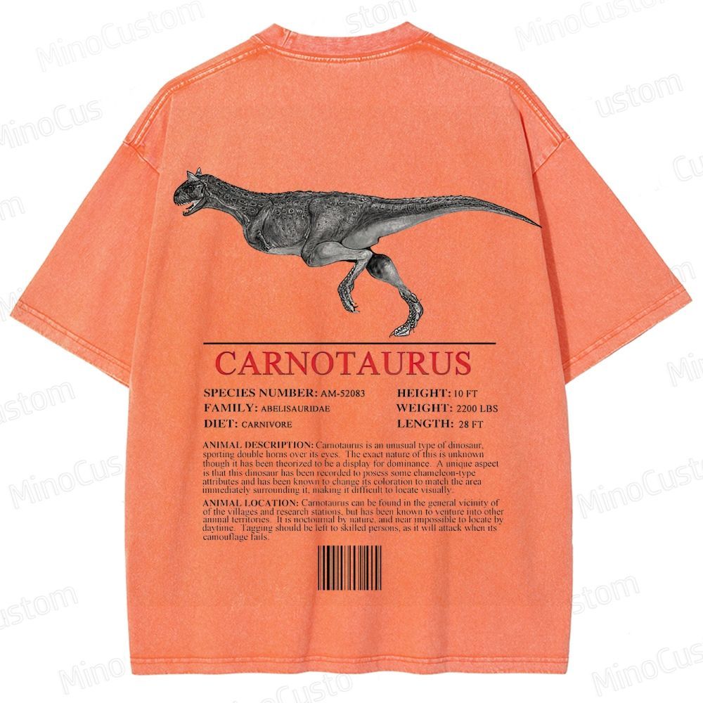 Vintage Washed Jurassic Park Carnotaurus Graphic T-shirt