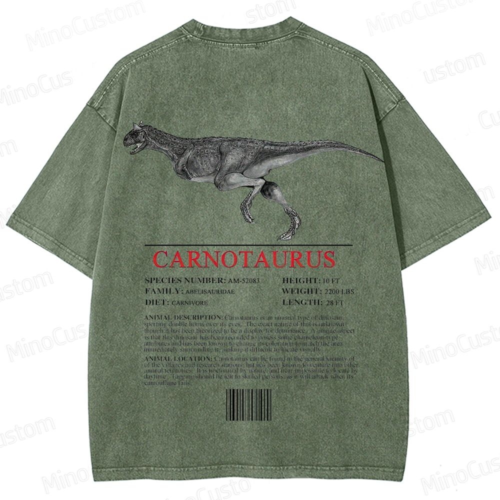Vintage Washed Jurassic Park Carnotaurus Graphic T-shirt
