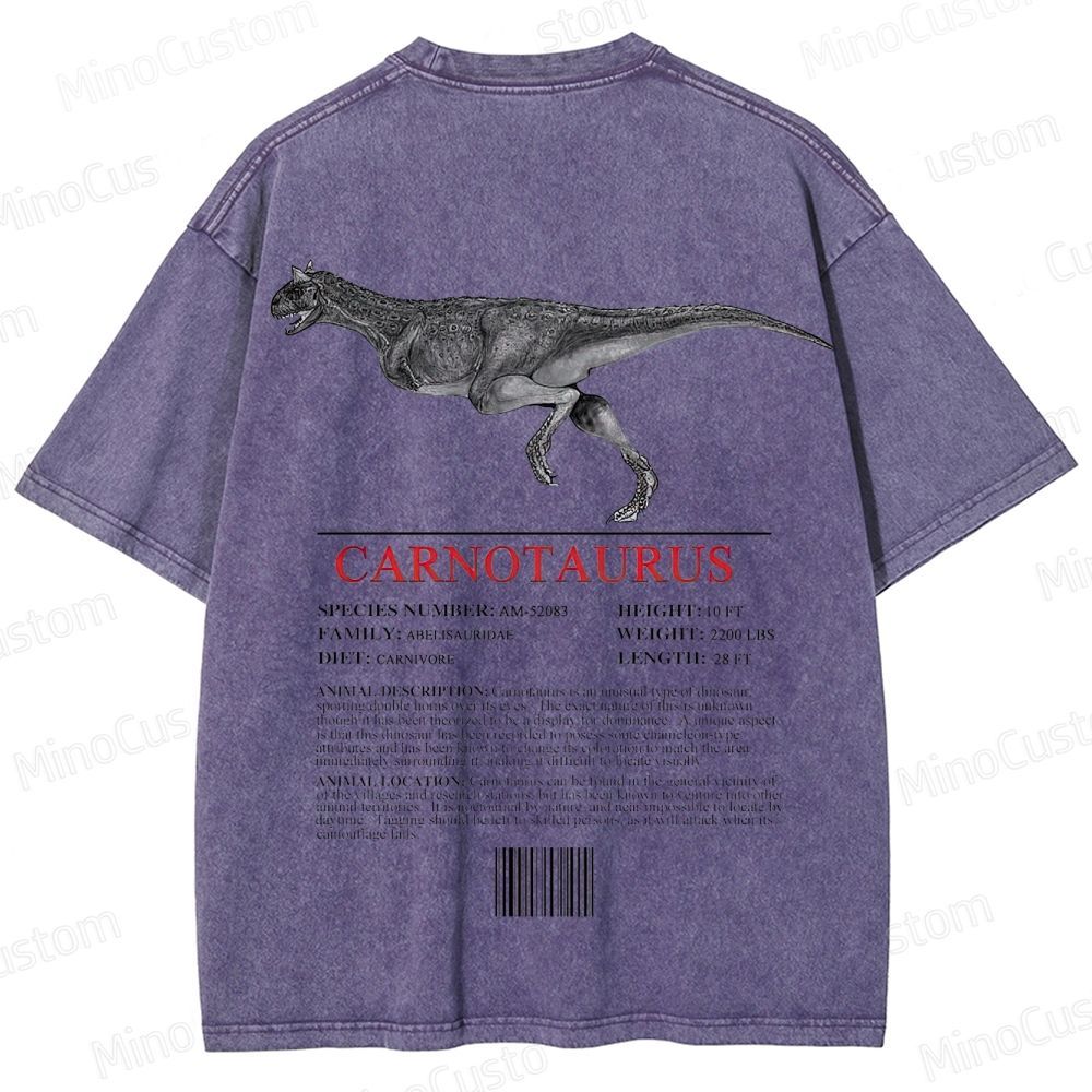 Vintage Washed Jurassic Park Carnotaurus Graphic T-shirt