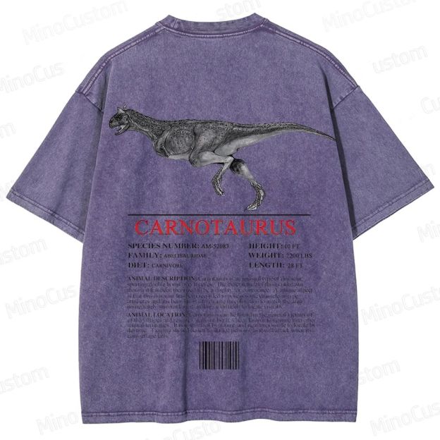 Vintage Washed Jurassic Park Carnotaurus Graphic T-shirt