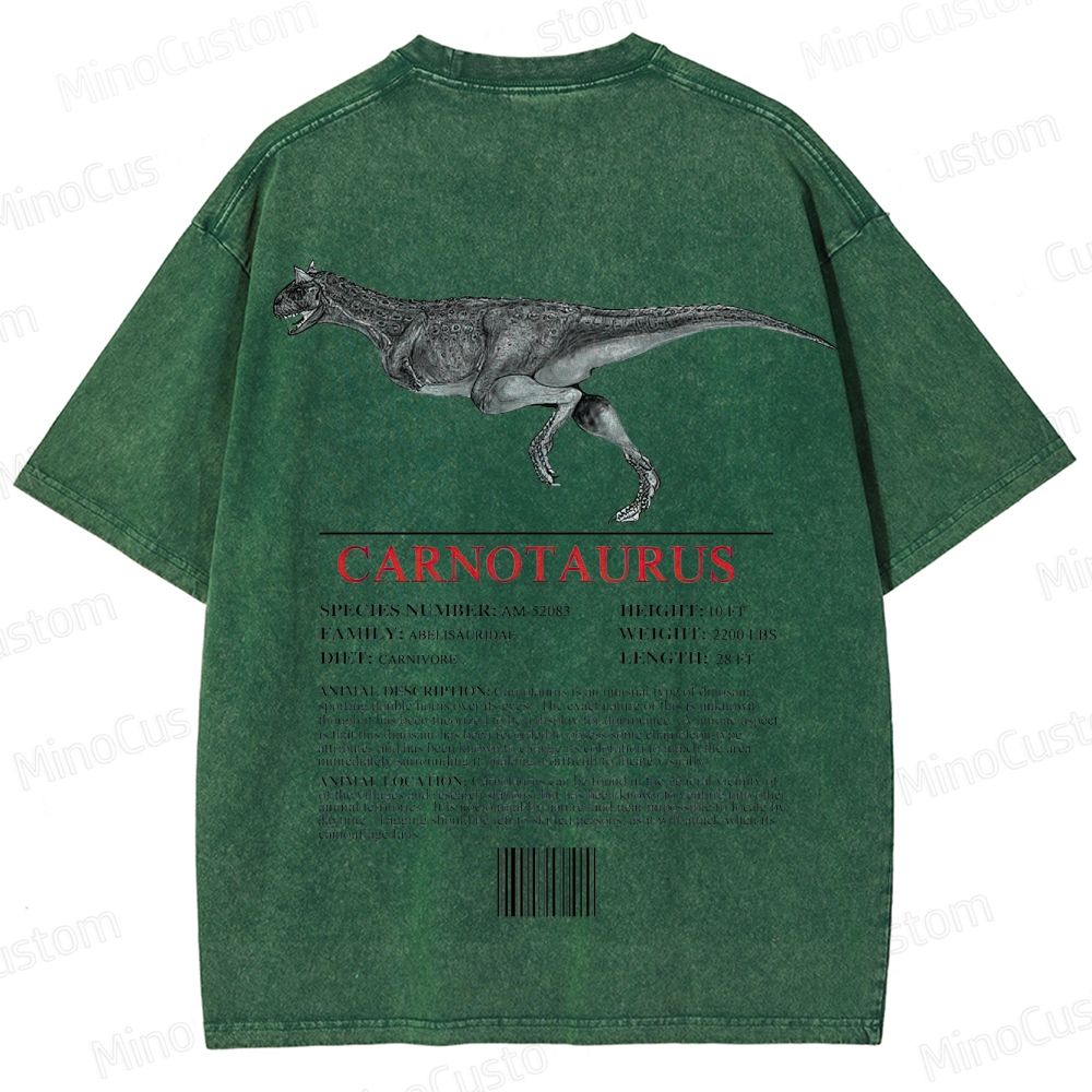 Vintage Washed Jurassic Park Carnotaurus Graphic T-shirt