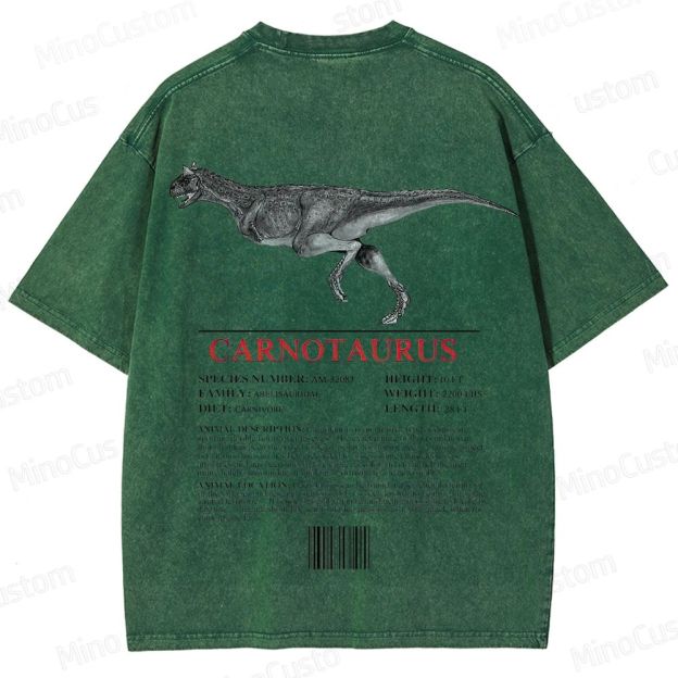Vintage Washed Jurassic Park Carnotaurus Graphic T-shirt