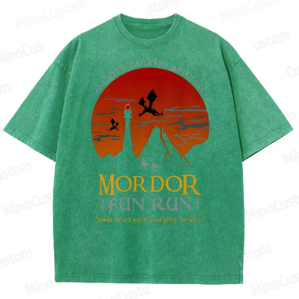 The Lord Of The Rings InspiredMordor Fun Run  Washed T-Shirt