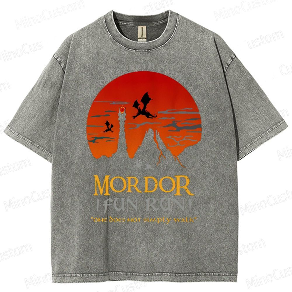 The Lord Of The Rings InspiredMordor Fun Run  Washed T-Shirt