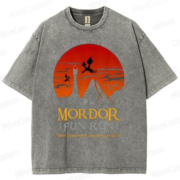 The Lord Of The Rings InspiredMordor Fun Run  Washed T-Shirt