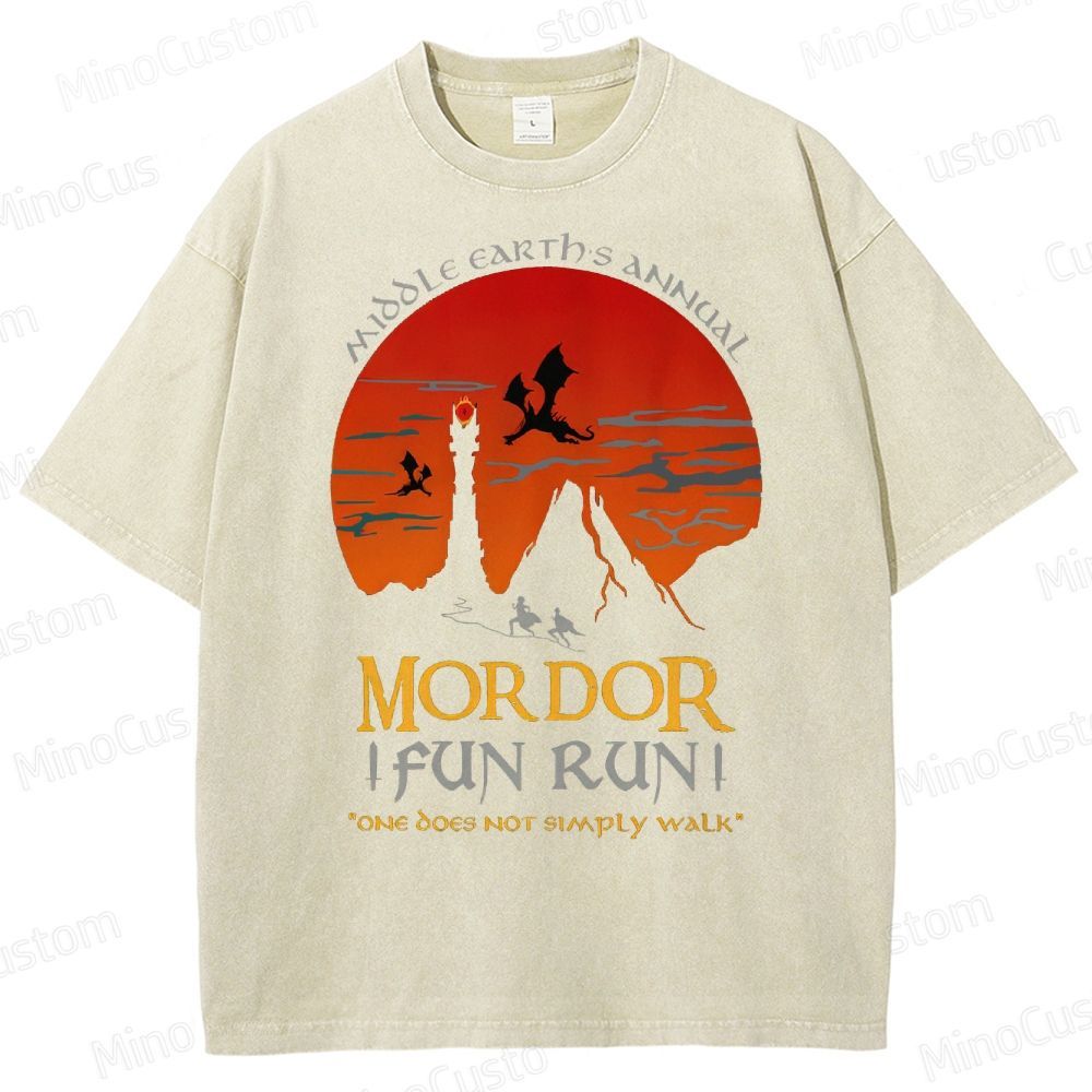 The Lord Of The Rings InspiredMordor Fun Run Washed T-Shirt