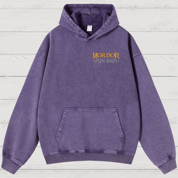 The Lord Of The Rings InspiredMordor Fun Run Washed Hoodies 