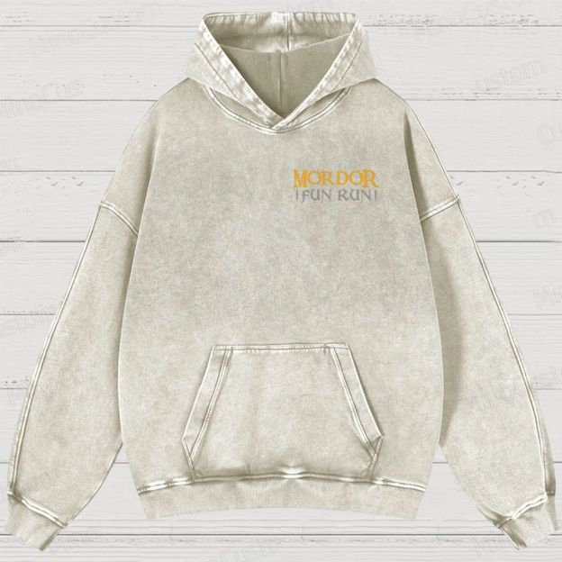 The Lord Of The Rings InspiredMordor Fun Run Washed Hoodies 