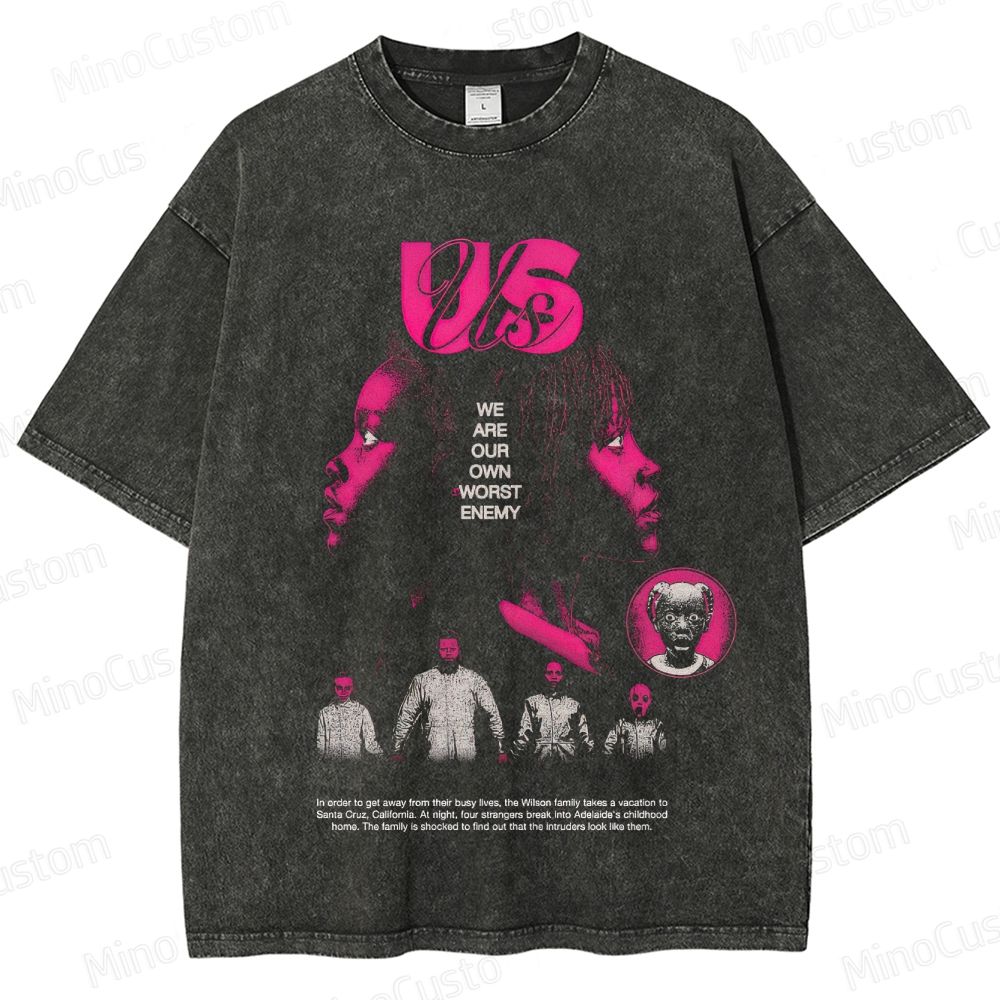 Vintage Washed Us Graphic T - shirt