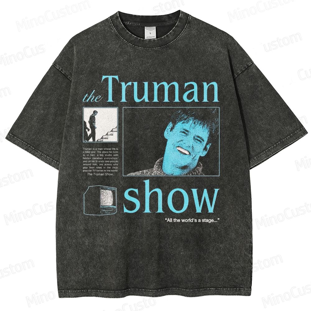 Vintage Washed The Truman Show Graphic T - shirt