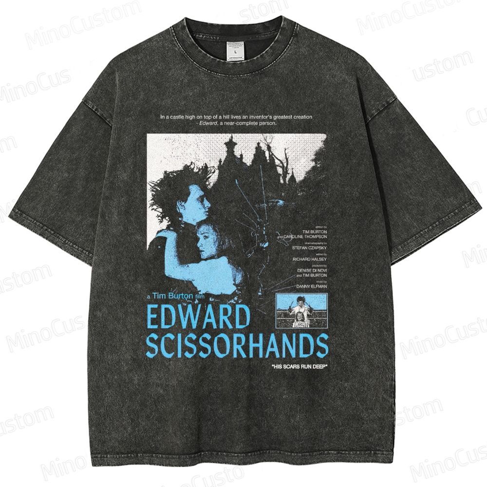 Vintage Washed Edward Scissorhands Graphic T - shirt