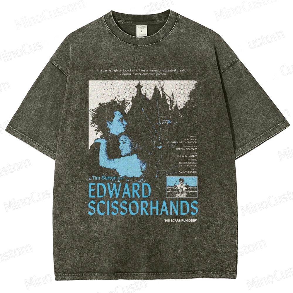 Vintage Washed Edward Scissorhands Graphic T - shirt