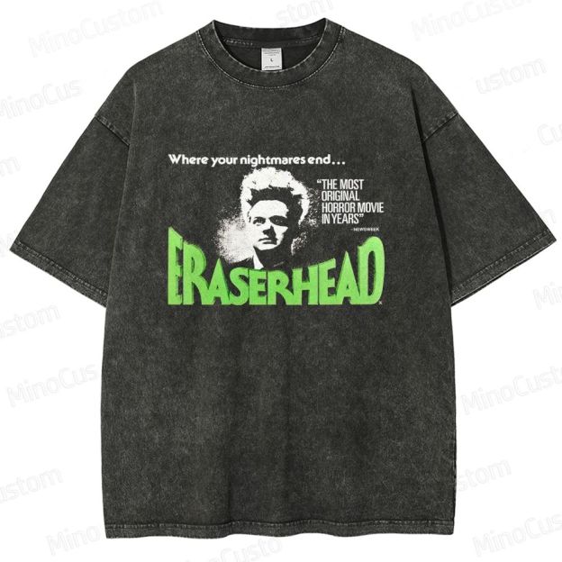 Vintage Washed Eraserhead Graphic Horror T - shirt