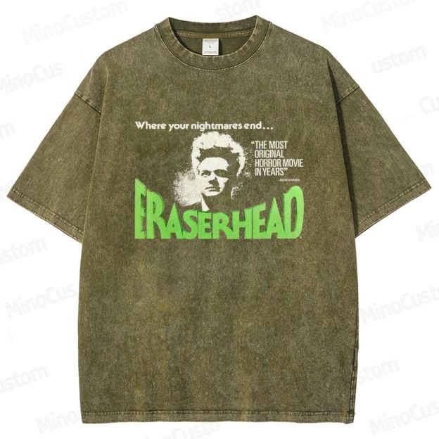 Vintage Washed Eraserhead Graphic Horror T - shirt