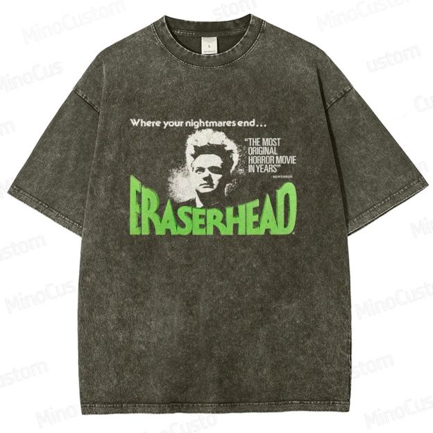 Vintage Washed Eraserhead Graphic Horror T - shirt